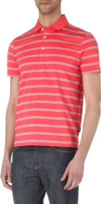 HUGO BOSS San Remo textured-stripe polo shirt