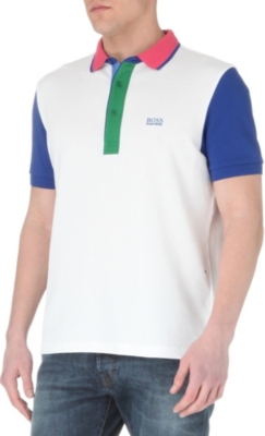 HUGO BOSS Pedro colour-block polo shirt