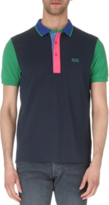 HUGO BOSS Pedro colour-block polo shirt