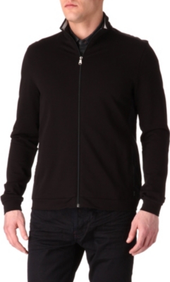 HUGO BOSS Cannobio panelled zip-up sweatshirt