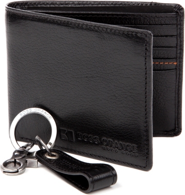 HUGO BOSS Giagnon leather wallet and key ring set