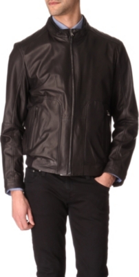HUGO BOSS Nestroio leather jacket
