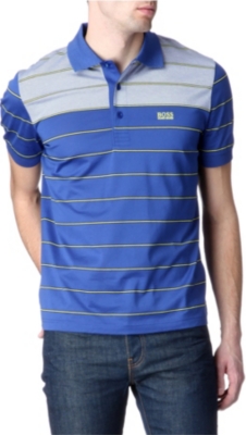 HUGO BOSS Paddy neon-striped polo shirt