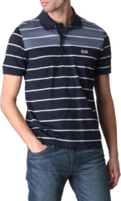 HUGO BOSS Paddy neon-striped polo shirt