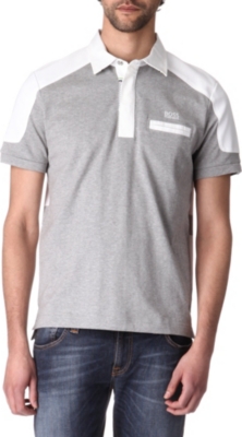HUGO BOSS Contrast stripe rugby shirt