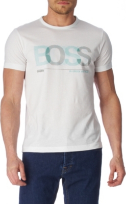 HUGO BOSS Blurred logo t-shirt (White