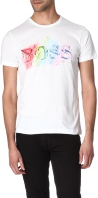 HUGO BOSS Multicoloured logo t-shirt