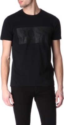 HUGO BOSS Herringbone logo t-shirt