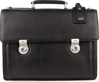 LEONHARD HEYDEN Bristol three-compartment briefcase