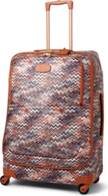 BRICS Missoni limited edition four-wheel suitcase 82cm (Tobacco