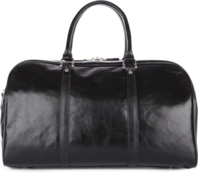 QUINDICI Leather small holdall