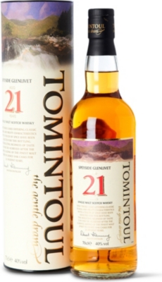 TOMINTOUL 21 year old single malt Scotch whisky 700ml