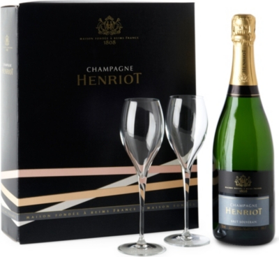 CHAMPAGNE HENRIOT Brut Souverain gift set 750ml