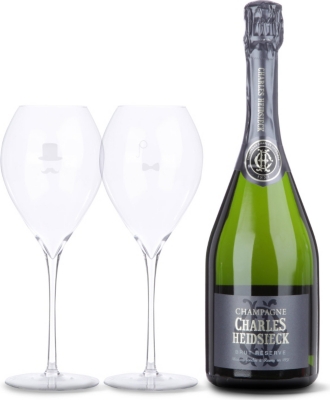  Brut R&eacute;serve champagne and glass pack 750ml