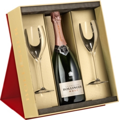 BOLLINGER Rosé pair of glasses gift set 750ml