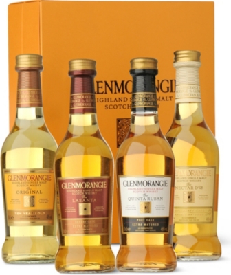 GLENMORANGIE Highland single malt Scotch whisky gift box 4 x 100ml