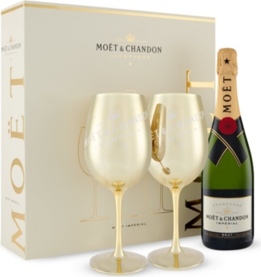moet gift chandon selfridges goblet golden