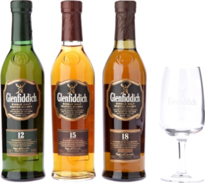  Explorer's Collection unique single malt Scotch whisky and glass set 3 x 200ml