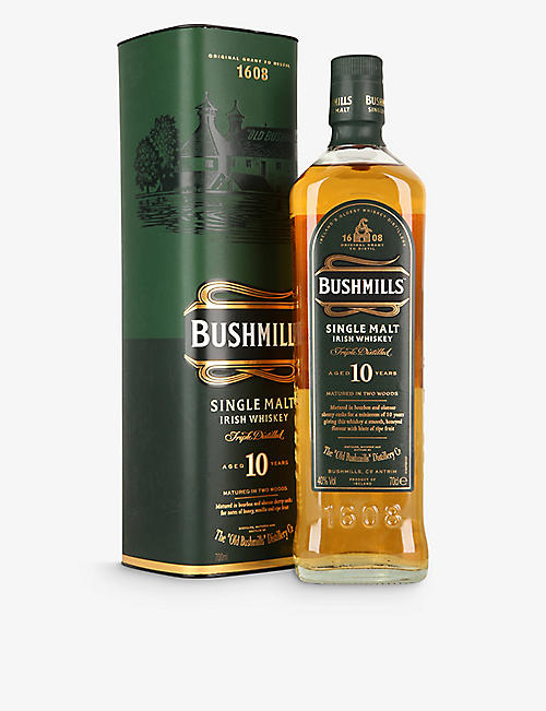 BUSHMILLS: 10-Year-Old single malt whisky giftbox 700ml