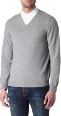 HUGO BOSS Gent v-neck slim-fit jumper
