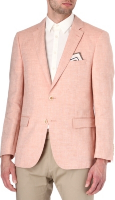HUGO BOSS Halson linen and wool-blend blazer