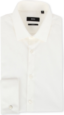 HUGO BOSS Jaques slim-fit double-cuff shirt