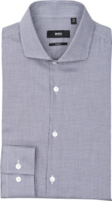 HUGO BOSS Jason slim-fit micro-tooth shirt