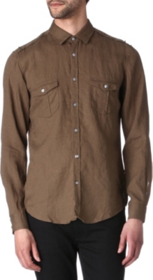 HUGO BOSS Michele linen shirt