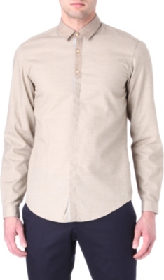 HUGO BOSS Raffaele slim-fit contrast-collar shirt