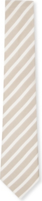 HUGO BOSS Textured striped silk tie