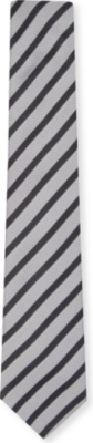 HUGO BOSS Textured striped silk tie