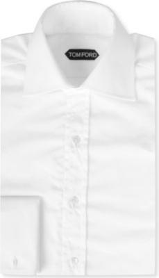TOM FORD High-collar classic-fit double-cuff shirt