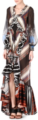 GIVENCHY Ruffled paisley maxi dress