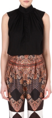 GIVENCHY Draped cotton top