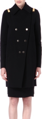GIVENCHY Gold-detailed double-breasted coat
