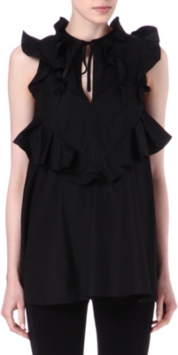 GIVENCHY Ruffled sleeveless top