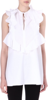 GIVENCHY Ruffled sleeveless top