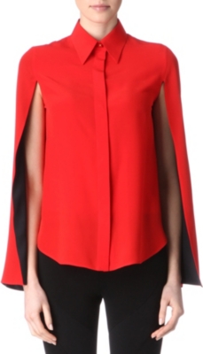 GIVENCHY Split-sleeves silk blouse