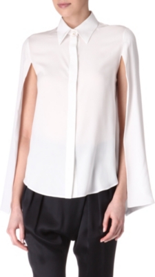 GIVENCHY Split-sleeves silk blouse