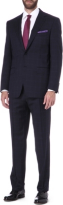 CANALI Checked single-breasted wool suit