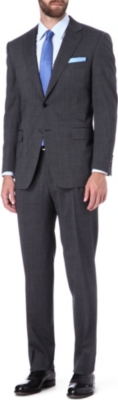 CANALI Pindot single-breasted wool-blend suit