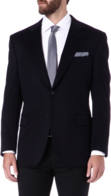 CANALI Single-breasted wool-blend jacket