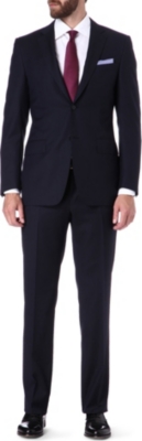 CANALI Textured stripe single-breasted wool suit