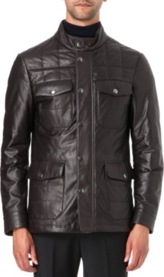 CANALI Quilted leather jacket