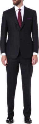 CANALI Single-breasted wool and silk-blend suit