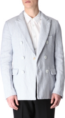 COMME DES GARCONS Waffle-effect double-breasted blazer