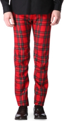 COMME DES GARCONS Slim-fit tartan trousers