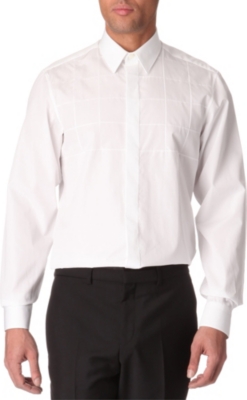 LANVIN Square-panel single-cuff shirt