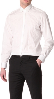 LANVIN Panelled slim-fit single-cuff shirt