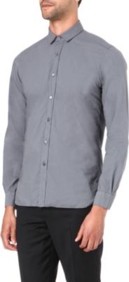 LANVIN Grosgrain-collar sports shirt